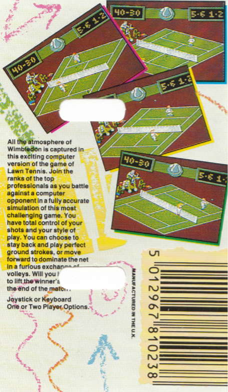 Grand Prix Tennis - Dos