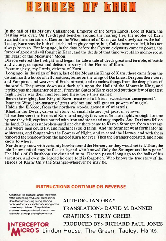 Heroes Of Karn - Dos