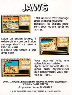 Jaws : Le Dernier Etalon dos