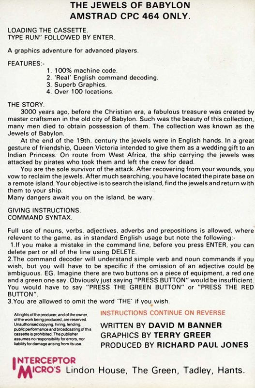 Jewels Of Babylon - Dos