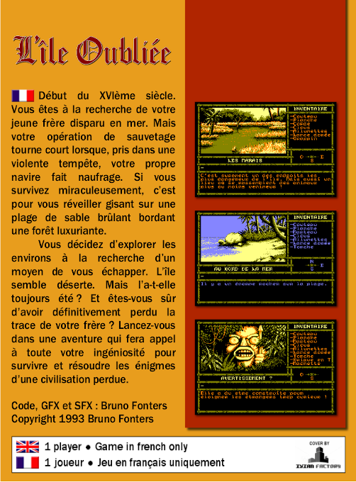 L'Ile Oubliée - Dos