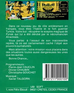 L'Oeil De Set dos