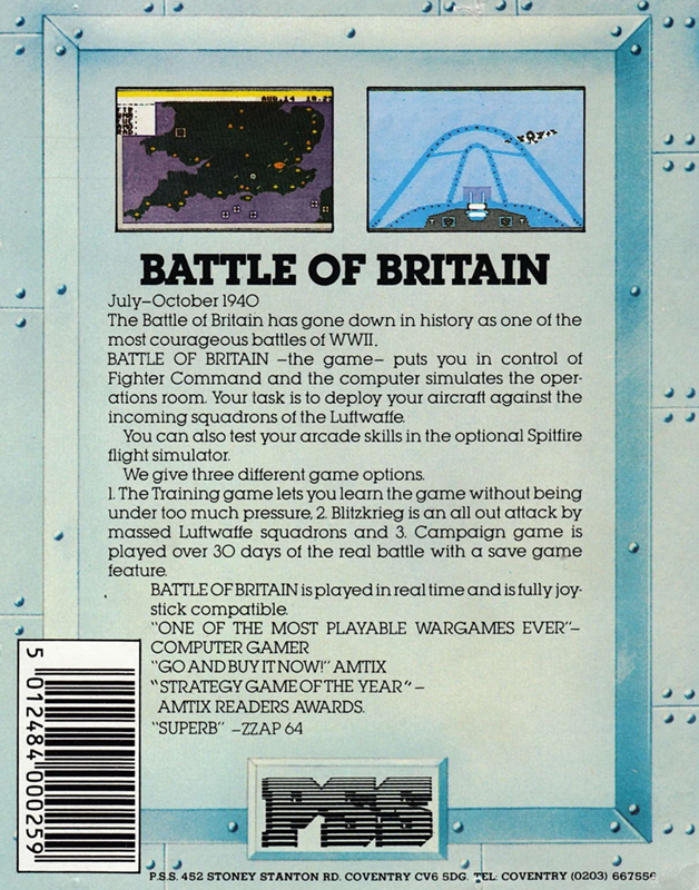 La Bataille D'Angleterre - Dos