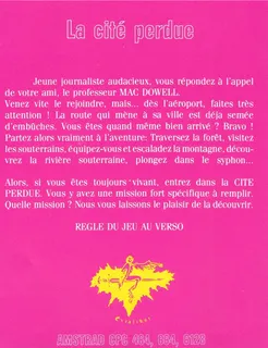 La Cité Perdue dos