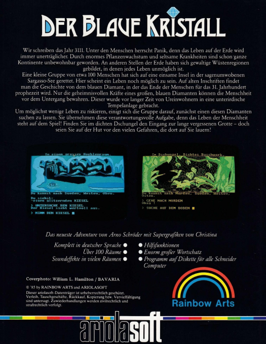 Le Cristal Bleu - Dos