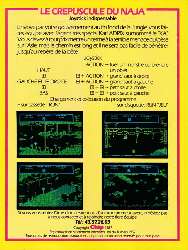 Les Aventures du Ka : Le Crépuscule du Naja - Dos