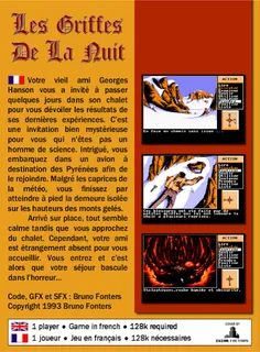 Les Griffes de la Nuit dos