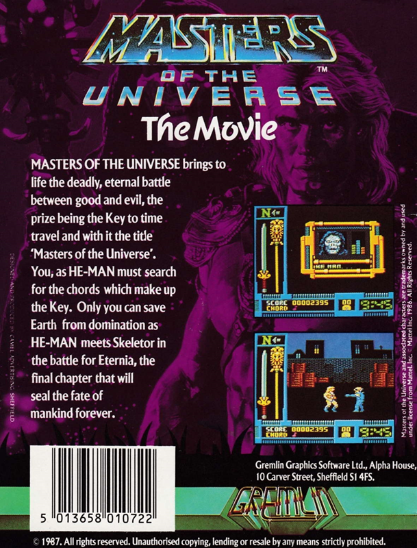 Les Maitres de L'Univers : Le Film - Dos