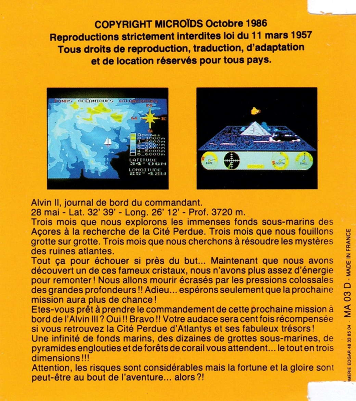 Les Pyramides d'Atlantys - Dos