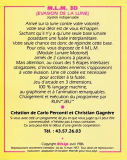 M.L.M 3D : Évasion de la lune dos