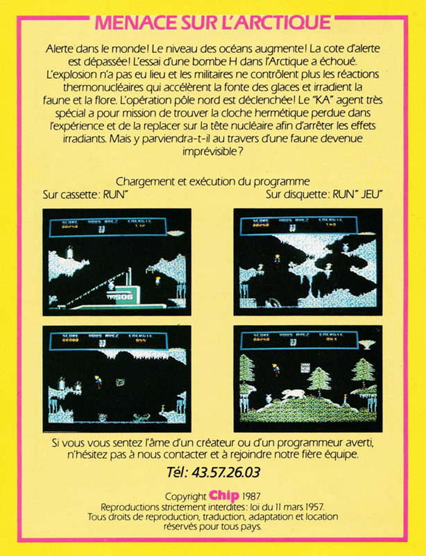 Menace Sur L'Arctique - Dos