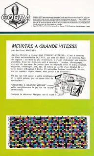 Meurtre à Grande Vitesse dos