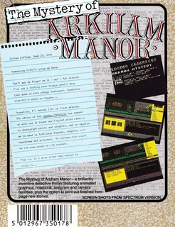 The Mystery Of Arkham Manor dos