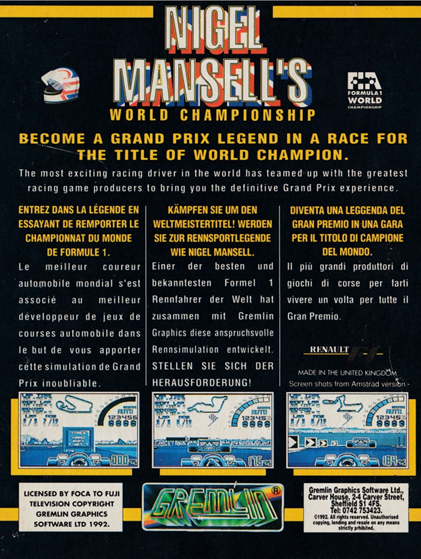 Nigel Mansell's World Championship - Dos