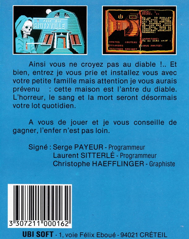 Peur Sur Amityville - Dos