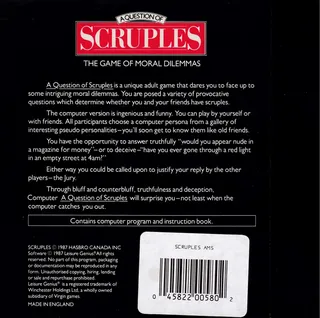 A Question Of Scruples dos