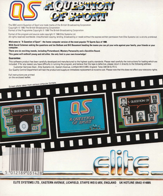 Question Of Sport, A - Dos