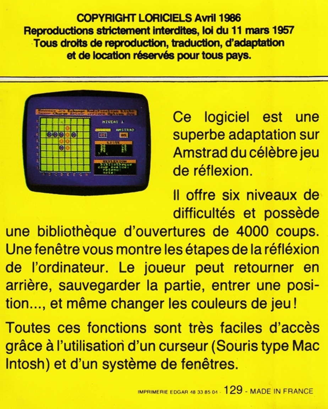 Reversi Champion - Dos