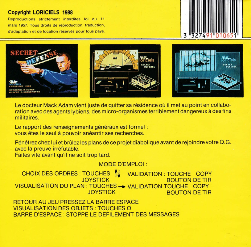 Secret Défense - Dos