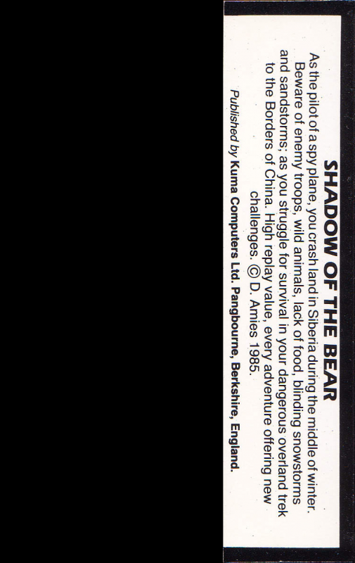 Shadow Of The Bear, The - Dos