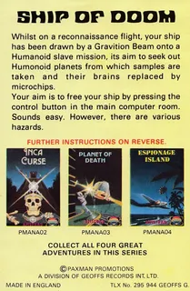 Ship Of Doom dos
