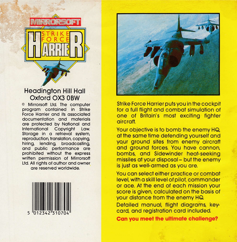 Strike Force Harrier - Dos