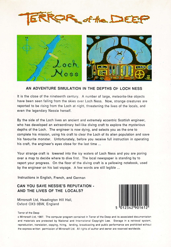 Terror Of The Deep - Dos