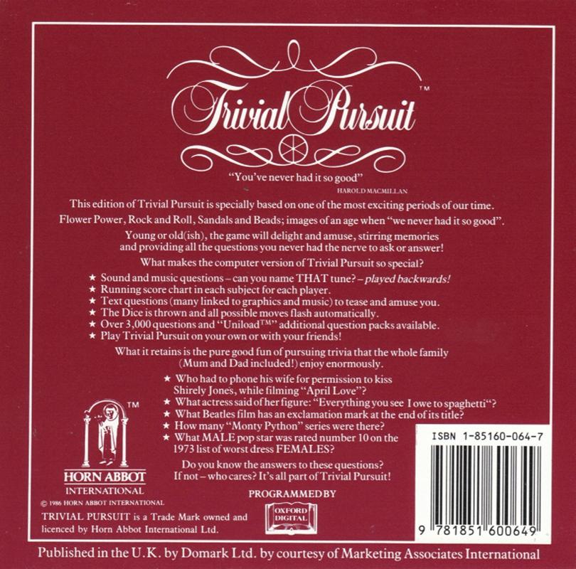 Trivial Pursuit - Baby Boomer Edition - Dos