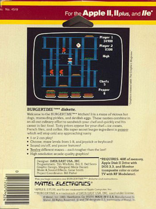 Burgertime - Dos
