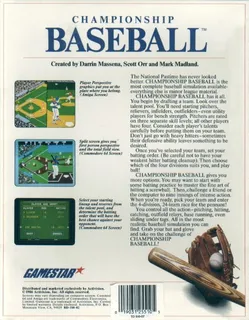 Championship Baseball dos