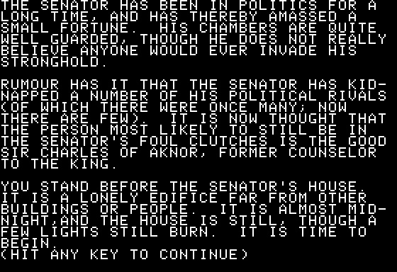Eamon Adventure #022 - The Senator's Chambers