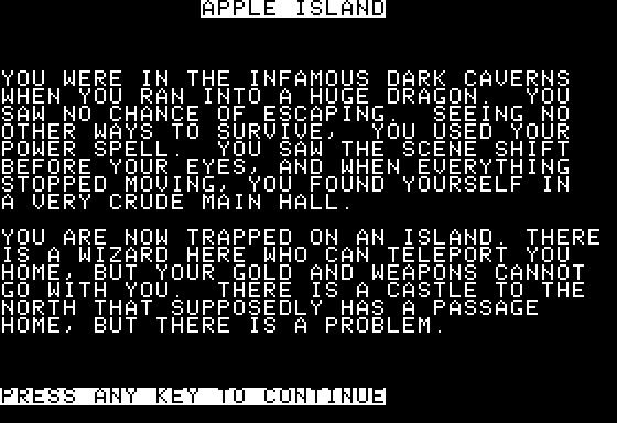 Eamon Adventure #029 - The Lost Island of Apple