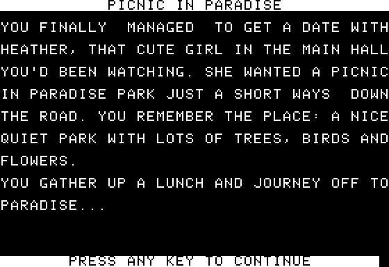 Eamon Adventure #048 - Picnic in Paradise