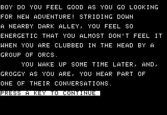 Eamon Adventure #059 - Escape from the Orc Lair