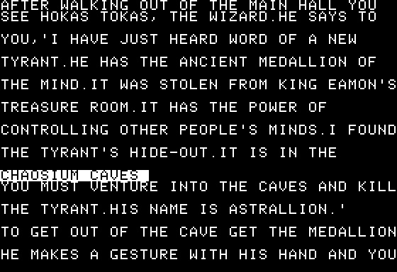Eamon Adventure #067 - Chaosium Caves