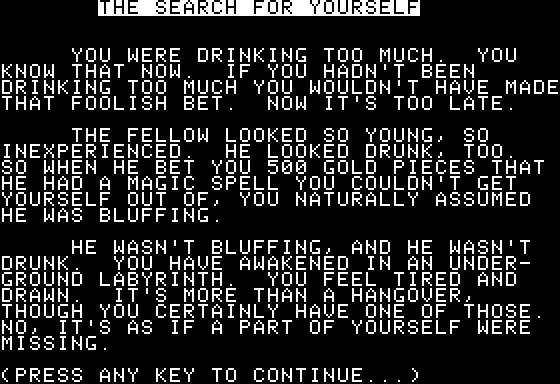 Eamon Adventure #076 - The Search for Yourself