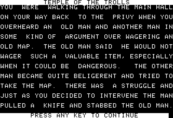 Eamon Adventure #084 - Temple of the Trolls