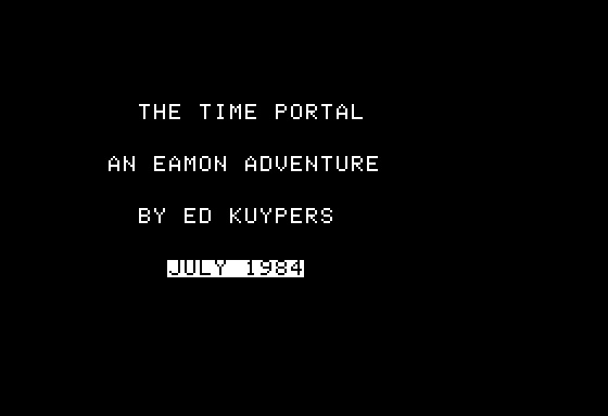 Eamon Adventure #085 - The Time Portal