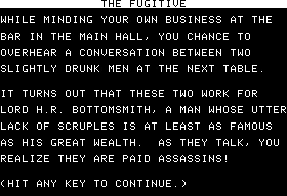 Eamon Adventure #092 - The Fugitive