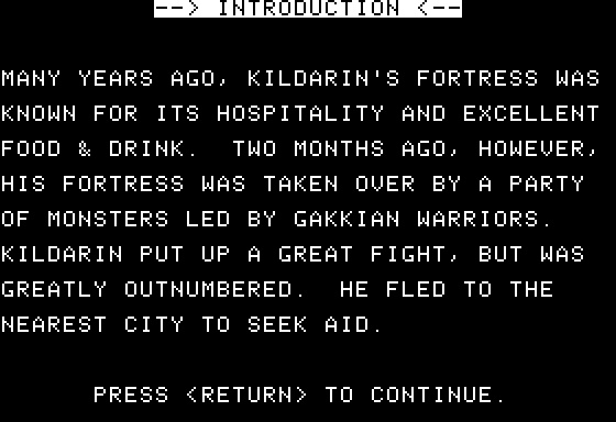 Eamon Adventure #141 - The Infested Fortress