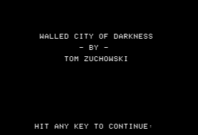 Eamon Adventure #150 - Walled City of Darkness