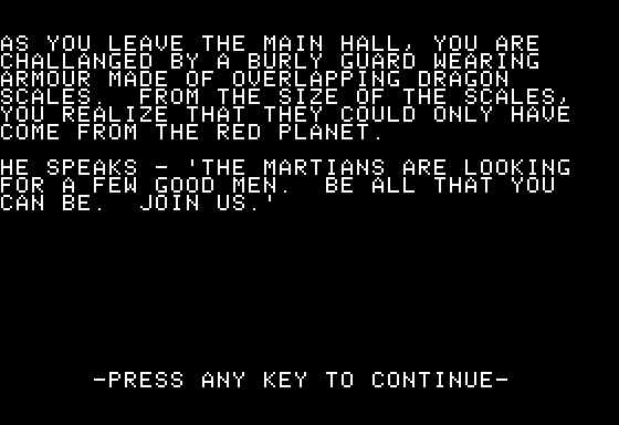 Eamon Adventure #163 - The Sands of Mars
