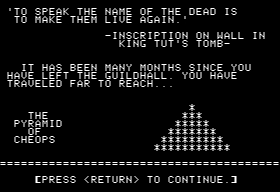 Eamon Adventure #171 - The Pyramid of Cheops