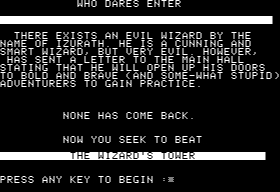 Eamon Adventure #179 - The Wizard's Tower