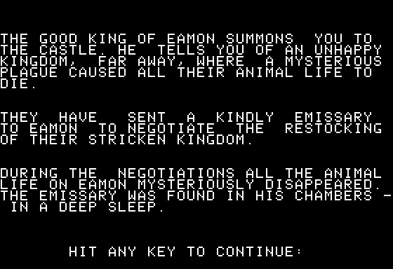 Eamon Adventure #184 - Quest for Orion