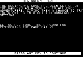 Eamon Adventure #186 - Beginners Cave II