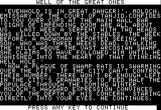 Eamon Adventure #230 - Well of the Great Ones