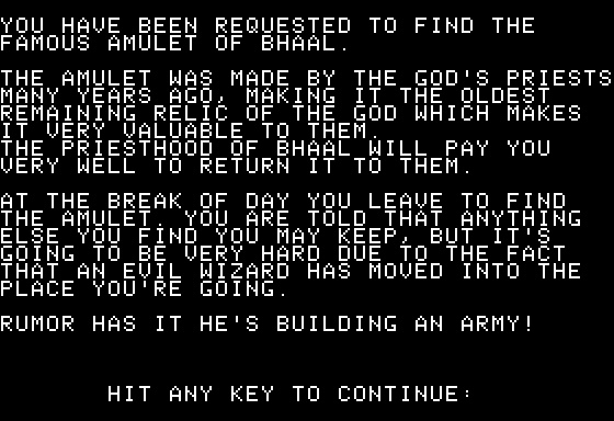 Eamon Adventure #231 - Keep of Skull Gorge