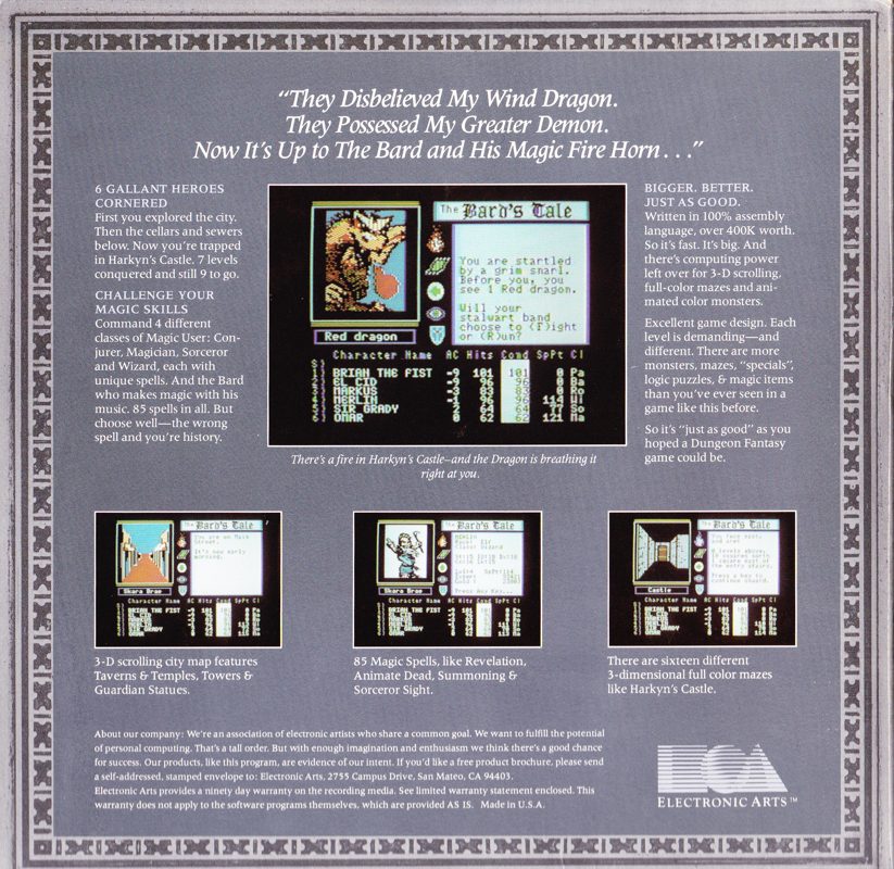 The Bard's Tale : Tales of the Unknown, Volume I dos