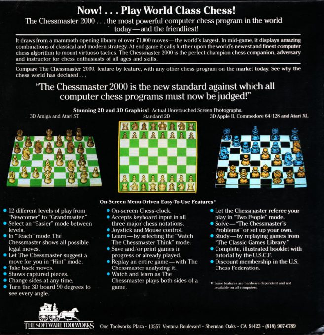 The Chessmaster 2000 dos